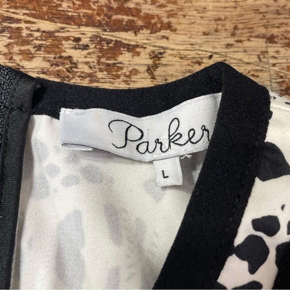 PARKER Hudson Madeira Fit & Flare Cutout Dress Lace Print Size Large - Picture 4 of 9